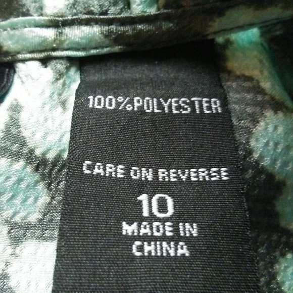 New York & Co. Blue & Brown Ruffly Button Up Top - Picture 6 of 6